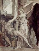 Henry Fuseli Kriemhild and Gunther, painting